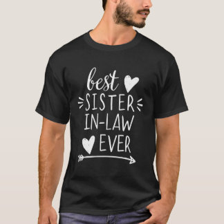 T-shirt Meilleure Soeur En Droit Jamais Coeurs Arrow Soeur