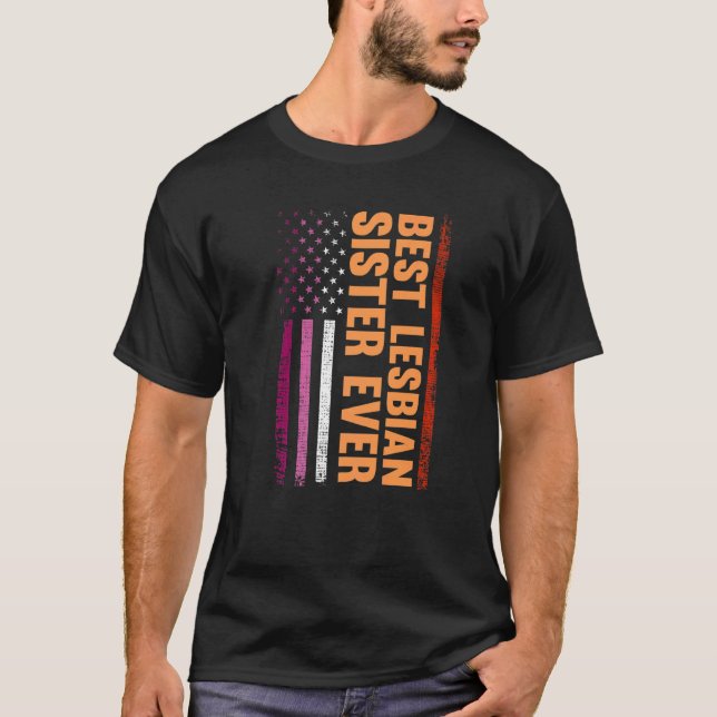 T-shirt Meilleure Soeur Lesbienne Ever Lgbt Gay pride Lesb (Devant)