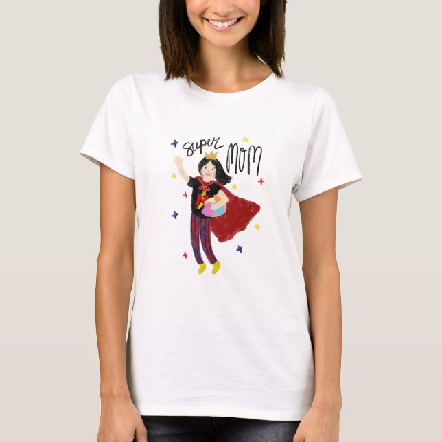 T-shirt Meilleure super Superhero super maman chemise d'il (Devant)
