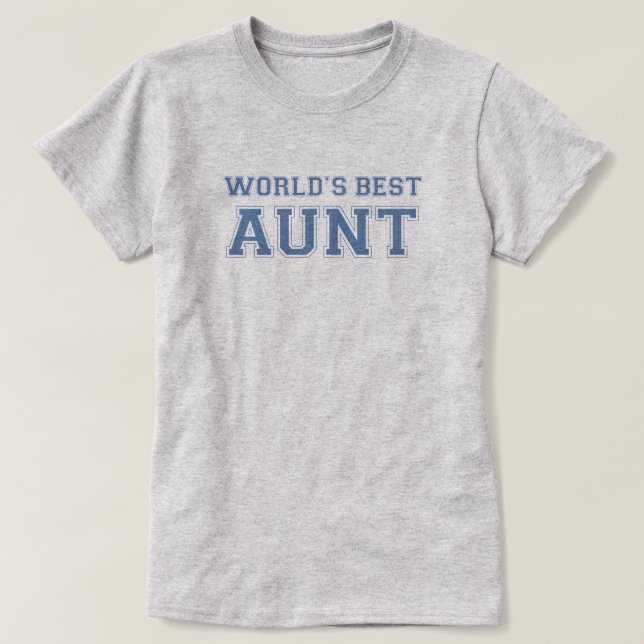 T-shirt Meilleure tante Collegiate du monde (Design devant)