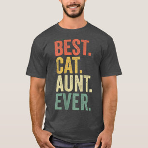 T-shirt Meilleure Tante De Chat Jamais Vintage, Cool Amour
