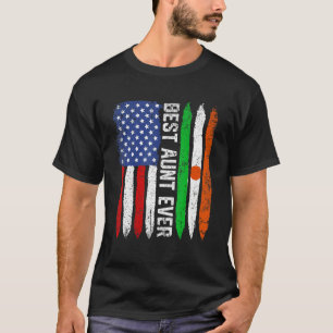 T-shirt Meilleure tante Jour des mères Niger Us Drapeau Re