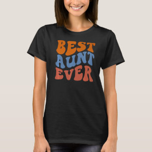 T-shirt Meilleure tante Super rétro jamais Wavy Hippie Boh