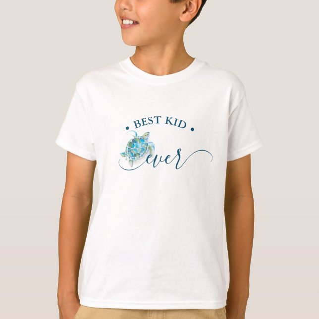 T-shirt Meilleure tortue marine pour enfants (Devant)