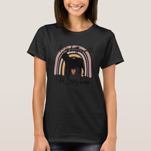 T-shirt Meilleure vie Fila Brasileiro Chien arc-en-ciel Fe (Devant)