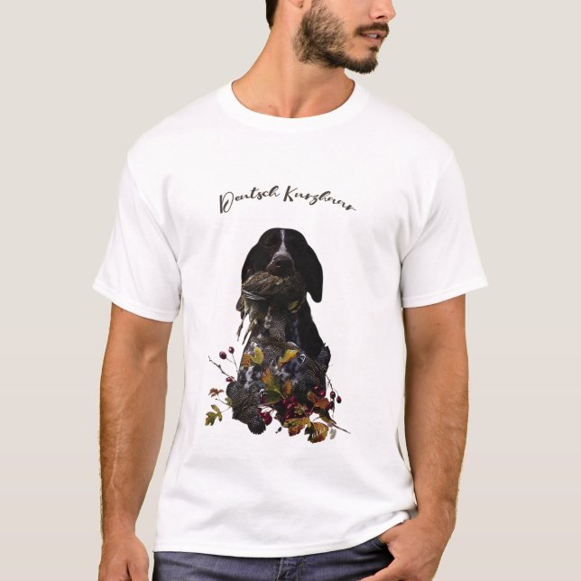 T-shirt Meilleures heures de la journée à la chasse, GSP (Devant)