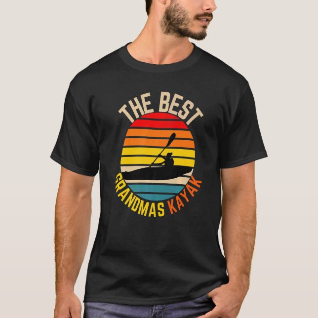 T-shirt Meilleures mamans Kayak Granny Kayaking Nana Vinta (Devant)