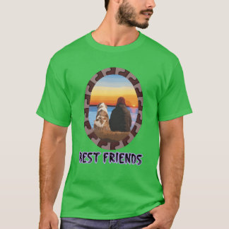 T-shirt MEILLEURS AMIS À REGARDER SUNSET Femme drôle