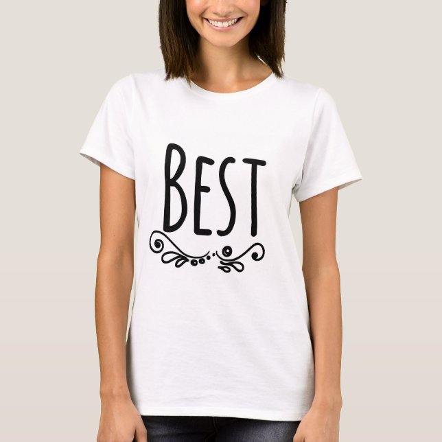 T-shirt Meilleurs amis assortissant la partie (meilleur) (Devant)