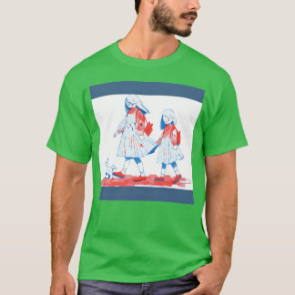 T-shirt Meilleurs amis avec chien rétro