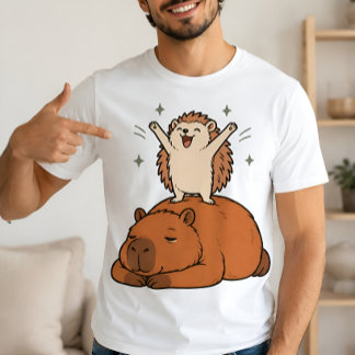 T-shirt Meilleurs Amis Capybara Hérisson Mignon