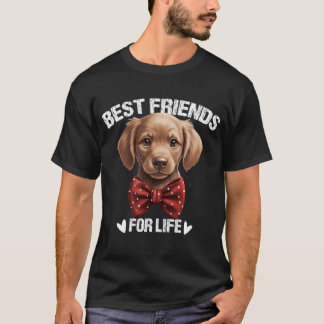 T-shirt Meilleurs amis de la vie mignonne chiot