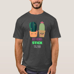 T-shirt Meilleurs amis s'unissent - Cute Cactus Pun