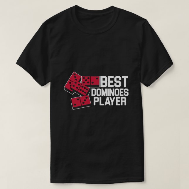 T-shirt Meilleurs Dominos Joueur Domino Carreaux Board Jeu (Design devant)