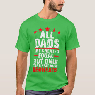 T-shirt Meilleurs papas élèvent des enfants roux aux cheve