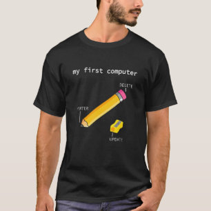 T-shirt Mein erster Ordinateur Calculateur Imprimante Game