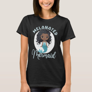 T-shirt Melanated Mermaid Black African American Mermaid F