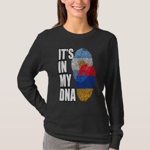 T-shirt Mélange Arménien Et Argentin Drapeau Dna Héritage