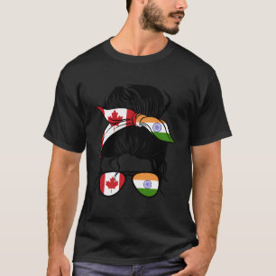 T-shirt Mélange Canada-Inde À moitié Canadienne Roo