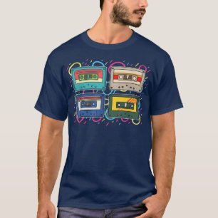 T-shirt Mélange des années 80 1980 Musique Lover Cassette 