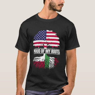 T-shirt Mélange d'héritage Pologne Italie Fier de mes raci
