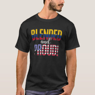 T-shirt Mélange Et Fière Nationalité Demi-Colombienne