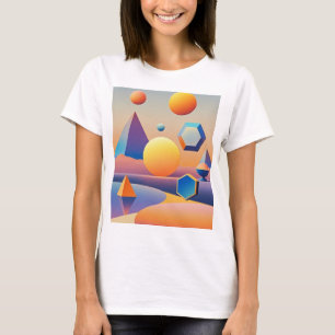 T-shirt Mélange harmonieux de textures, dégradés