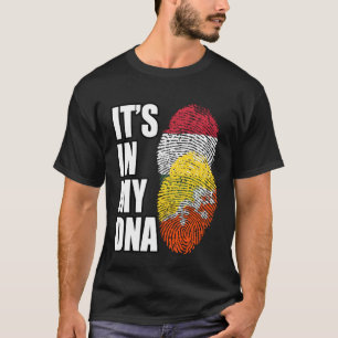 T-shirt Mélange hongrois et bhoutanais ADN Drapeau Patrimo