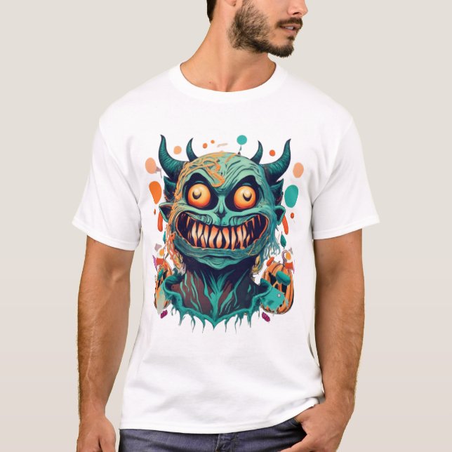 T-shirt Mélanger animal effrayant 143 (Devant)