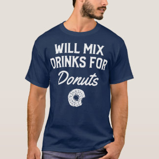 T-shirt Mélangera Les Boissons Pour Les Donuts