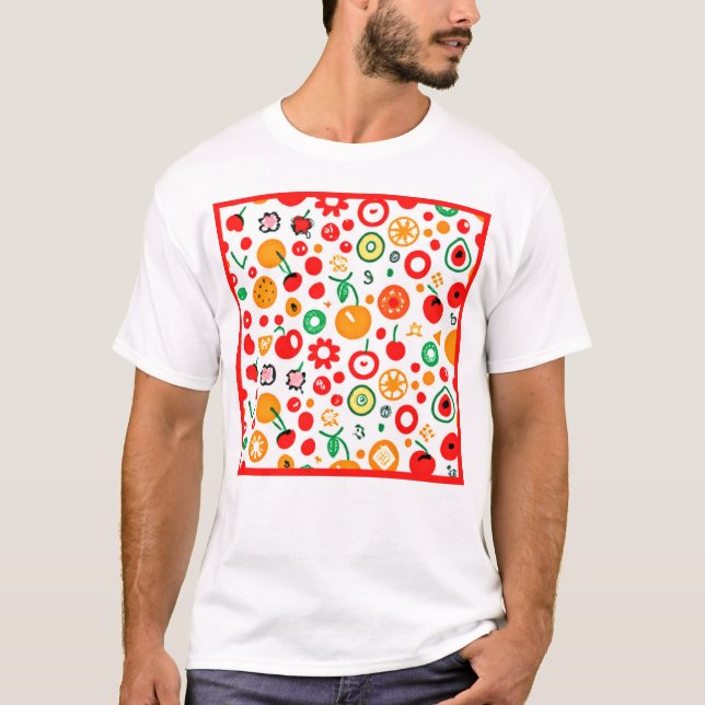 T-shirt Mélanges de Motifs de fruits. Commandez dès mainte (Devant)