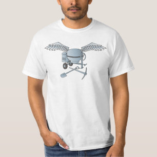 T-shirt Mélangeur de béton bleu-gris