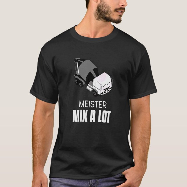 T-shirt Mélangeur De Béton Pour Conducteurs Travailler Slo (Devant)
