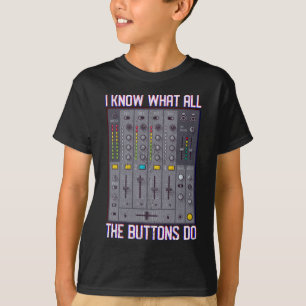 T-shirt Mélangeur de boutons DJ Techno DJ Disco Funny