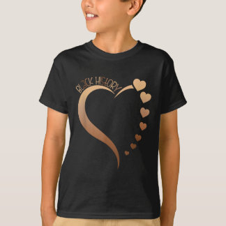 T-shirt Melanin Coeur Noir Histoire Mois Fier Noir Afri