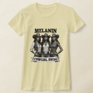T-Shirt Melanin Cowgirl Swag Mois de l'histoire