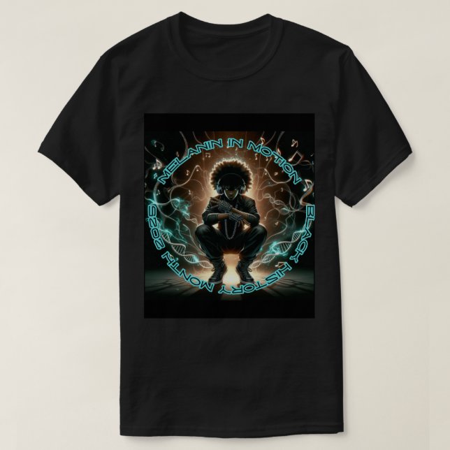 T-shirt Melanin déplace l'univers : un hommage (Design devant)
