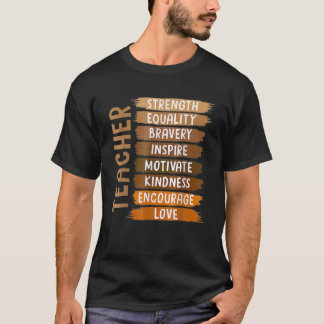 T-shirt Melanin Enseignant Histoire Noire Mois Africain No