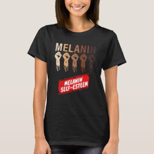 T-shirt Melanin Fist Self Esteem 2023 et Black History Mo