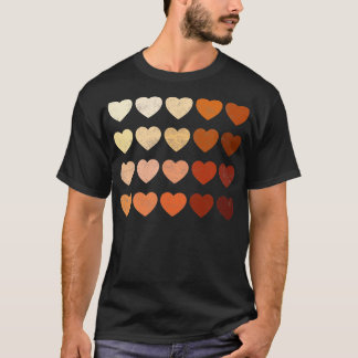 T-shirt Melanin Heart Junetten Pride Femmes Hommes garçons