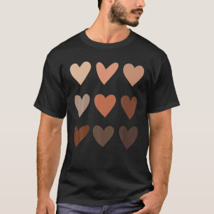 T-shirt Melanin Peau Coeurs Tonés, Sois Gentil, Histoire N