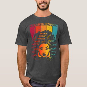 T-shirt Melanin Poppin Black History Month Vintage Pride A