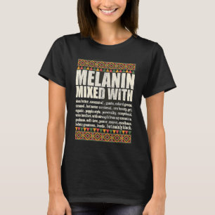 T-shirt Mélanine Mélangée Avec Le Mois De L'Histoire Noire
