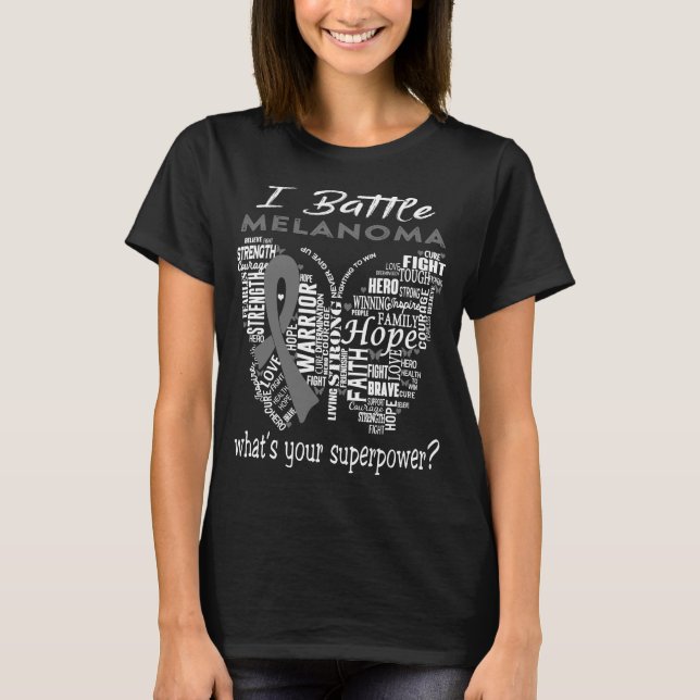 T-shirt Melanoma Awareness Month Ribbon Venin (Devant)