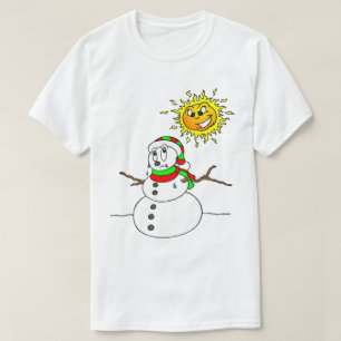 T-shirt Melding Snowman dire adieu hiver