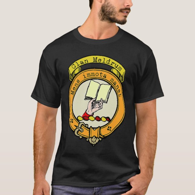 T-shirt Meldrum Clan Scottish Crest (Devant)