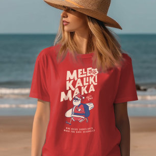 T-shirt Mele Kalikimaka - Drôle Père Noël Hawaiian Christm
