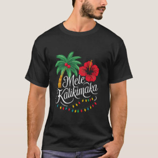 T-shirt Mele Kalikimaka Hawaii Père Noël Hawaii Joyeux Chr