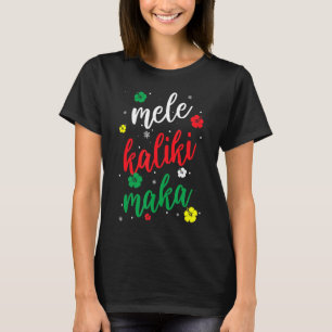 T-shirt Mele Kalikimaka Jolie Fleur de Noël App hawaïenne