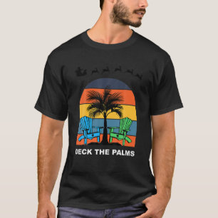 T-shirt Mele Kalikimaka Joyeux Noël Hawaii Deck The Pa